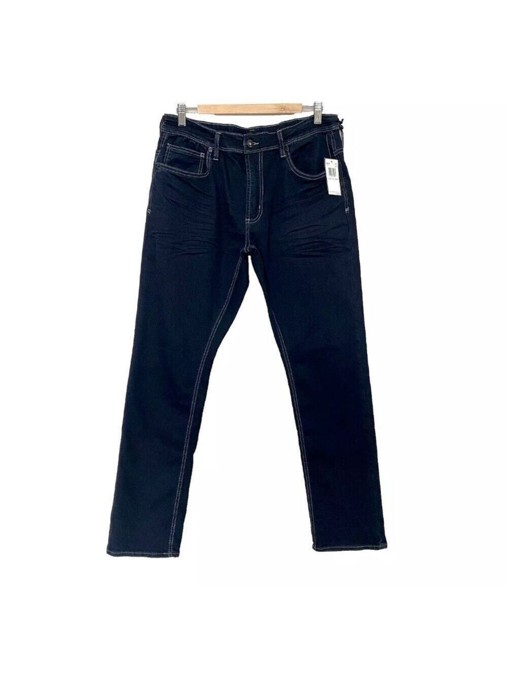 NWT Buffalo David Bitton Max-X Super Skinny Stretch Jeans Deep Indigo Men 36/32
